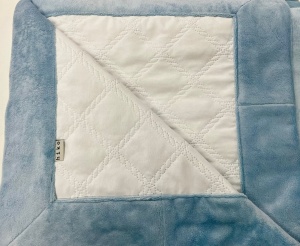 Cuvertura matlasata, groasa, pentru pat de 160cm, Hiko Teddy Plüsch blanita gri deschis 210x225cm - Img 2