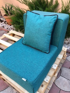 Perna sezut Hiko Out cu burete ferm 50x50cm cu inaltime 20cm verde pentru canapele exterior, paleti, terasa - Img 3