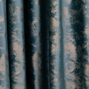 Set 2 draperii catifea imprimata, Hiko Comfy Cloud verde, cu rejansa - Img 3