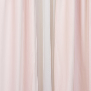 Set 2 draperii Hiko COMFY catifea baby roz, cu rejansa - Img 3