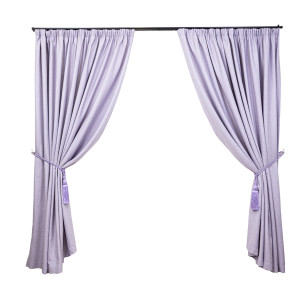 Set 2 draperii Hiko Lux Blackout, dimout mov lavanda, cu rejansa - Img 2