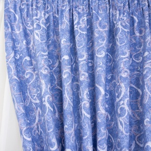 Set 2 draperii scurte din bumbac, Hiko Nostalgie Garden Byzantine, cu rejansa creion de 6,5cm si 2 benzi de prindere - Img 4
