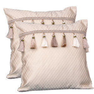 Set doua perne decorative cu fata detasabila, Hiko ROYAL ROMB crem 2x40x40cm