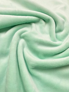 Cuvertura matlasata, groasa, pentru pat de 160cm, Hiko Teddy Plüsch blanita verde menta 210x225cm