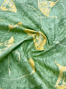 Fata de masa din bumbac fin, verde cu vascoza, Green Leaf, dimensiuni exacte la comanda - Img 2