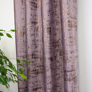 Set 2 draperii Hiko COMFY IMPERIAL catifea imprimata, roz murdar, cu rejansa - Img 2