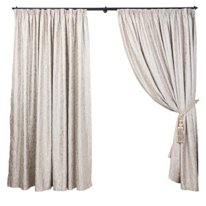 Set 2 draperii Hiko IMPERIAL SHADOW light taupe, cu rejansa - Img 2