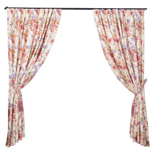 Set 2 draperii inflorate Hiko Shabby Chic, cu rejansa - Img 2