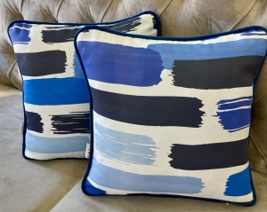 Set 2 FETE de perna Hiko albastru royal 2x40x40cm