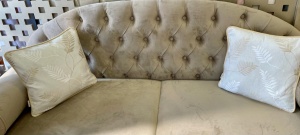 Set 2 perne decorative 2Face din bumbac brodat, cu fata detasabila, Hiko crem, editie limitata - Img 6