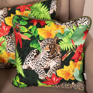 Set 2 perne decorative cu fata detasabila, Hiko Fantasy Indian Jungle - Img 3