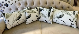 Set 2 perne decorative, cu fata detasabila, Hiko Plus Olive kaki 2x40x40cm - Img 6