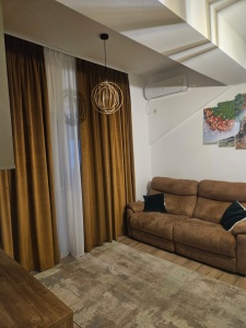 Set 3 piese Hiko, doua draperii COMFY catifea cognac si o perdea Ana voal, cu rejansa - Img 8