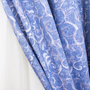 Set 5 piese draperii bumbac, scurte Hiko Nostalgie Garden Byzantine cu doua bentite si o perdea Ana Soft, cu rejansa - Img 4