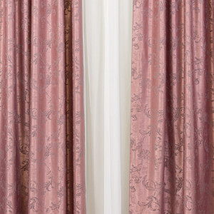 Draperie Hiko Imperial Garden roz, cu rejansa, 1 bucată - Img 3
