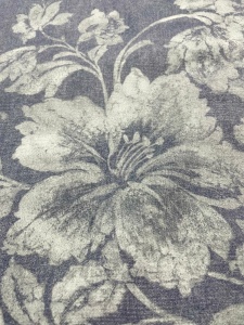 Fata de masa Nostalgie Garden Albastru deschis cu flori crem, 100% bumbac plin, dimensiuni exacte la comanda - Img 5
