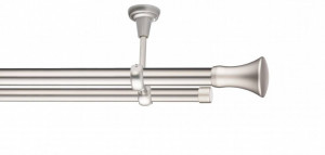 Galerie Monaco de tavan, dubla argintiu mat 19mm