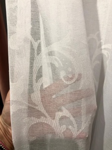 NOU,Perdea alba baroc, Hiko Chateau, cu rejansa