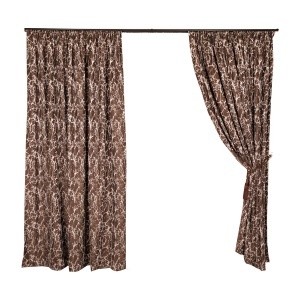 Set 2 draperii Hiko Chenille maro, dark, cu rejansa (Copy 1) - Img 2