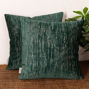 Set 2 FETE de perna cu fermoar Hiko COMFY catifea verde cu auriu stins