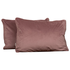 Set 2 perne decorative 2x40x60cm cu fata detasabila, Hiko COMFY catifea roz pudra - Img 2