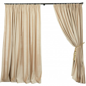 Draperie Hiko COMFY catifea crem, cu rejansa, 1 bucata - Img 4