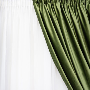 Draperie Hiko Comfy catifea khaky, cu rejansa, 1 bucata - Img 3