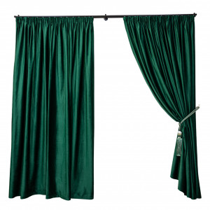 Draperie Hiko COMFY catifea verde smarald, cu rejansa, 1 bucata - Img 2