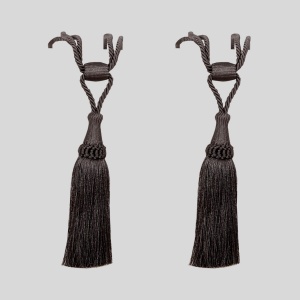 Set 2 bucati canafi, ciucuri pentru draperii, negri