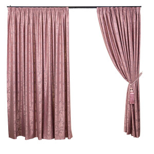 Set 2 draperii Hiko Imperial Garden roz, cu rejansa - Img 2