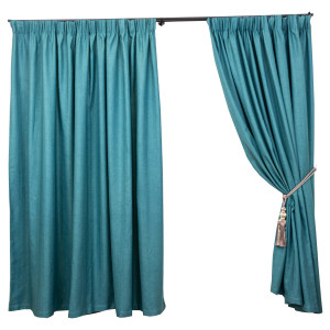Set 2 draperii opace, Hiko Deluxe Blackout 100% verde, cu rejansa - Img 4