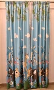 Set 2 draperii pentru copii, Hiko Kids Zoo, cu rejansa - Img 2