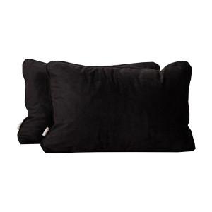 Set 2 perne decorative 2x40x60cm cu fata detasabila, Hiko COMFY catifea neagra - Img 2