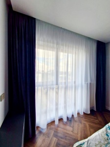 Draperie Hiko Comfy catifea albastru royal, cu rejansa, 1 bucata - Img 6