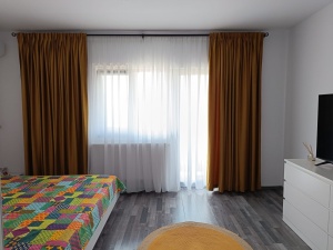 Draperie Hiko Comfy catifea mustar, cu rejansa, 1 bucata - Img 5