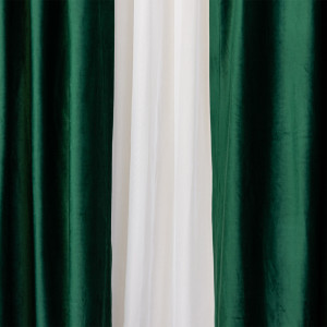 Draperie Hiko COMFY catifea verde smarald, cu rejansa, 1 bucata - Img 3