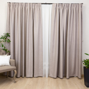 Set 2 draperii Hiko Lux Blackout grej, cu rejansa - Img 3