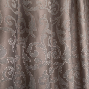 Set 2 draperii scurte, dimout, baroc Hiko Deluxe Versailles gri / menta, cu inele alama - Img 4