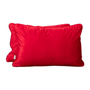 Set 2 perne decorative 2x40x60cm cu fata detasabila, Hiko COMFY catifea rosu intens - Img 2