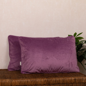 Set 2 perne decorative 2x40x60cm cu fata detasabila, Hiko COMFY catifea mov