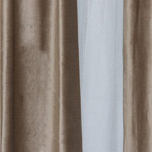 Draperie Hiko COMFY catifea bej, cu rejansa, 1 bucata - Img 4