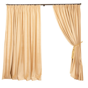 Draperie Hiko Comfy catifea piersica, cu rejansa, 1 bucata - Img 2