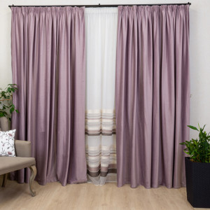 Draperie Hiko COMFY catifea roz pudra, cu rejansa, 1 bucata - Img 3