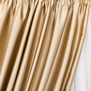 Draperie opaca, Hiko Blackout, dimout crem lucios, cu rejansa, 1 bucata - Img 3