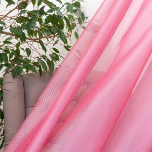 Perdea voal Hiko Ana pink, cu rejansa - Img 3