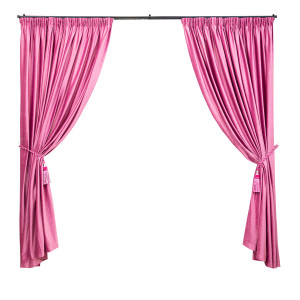 Set 2 draperii Hiko Comfy catifea flamingo pink, cu rejansa - Img 2