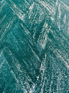 Set 2 draperii Hiko Goldie COMFY Istanbul, catifea imprimata, verde smarald auriu, cu rejansa creion, 6,5cm - Img 3