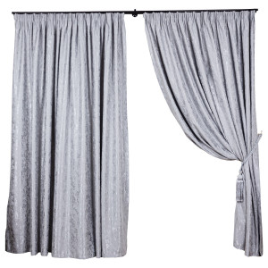 Set 2 draperii Hiko IMPERIAL SHADOW gri, cu rejansa - Img 2