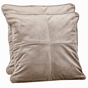 Set doua perne decorative cu fata detasabila, Hiko COMFY catifea bej