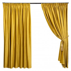 Draperie Hiko Comfy catifea mustar, cu rejansa, 1 bucata - Img 2
